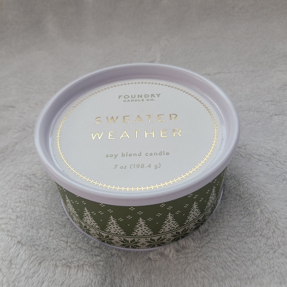 Foundry Candle Co. 7 Oz Sweater Weather Soy Blend Candle